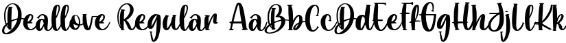 Deallove Regular font