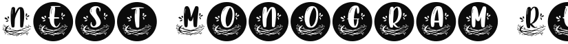 Nest Monogram Regular font