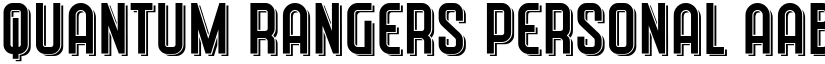 Quantum Rangers Personal font
