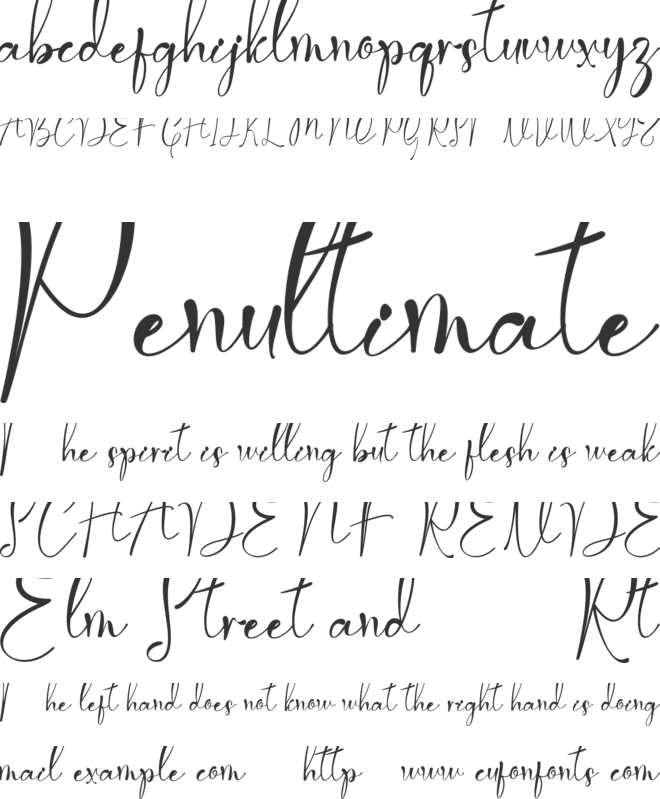 Bethany Love font preview