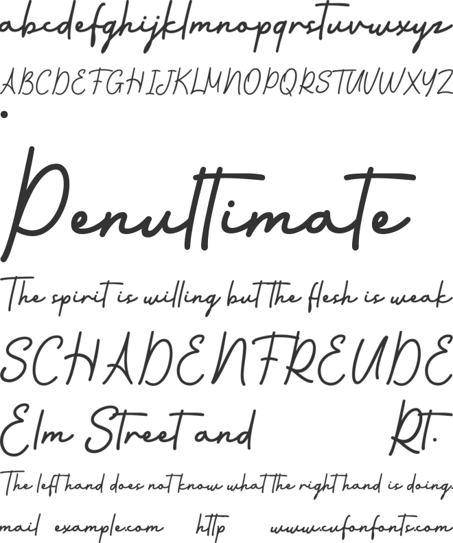 Antheia font preview