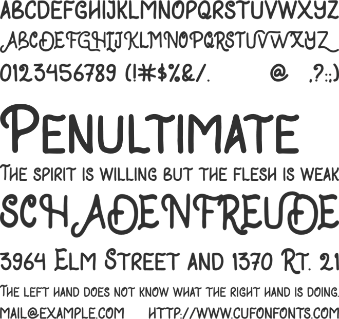 Fascino font preview
