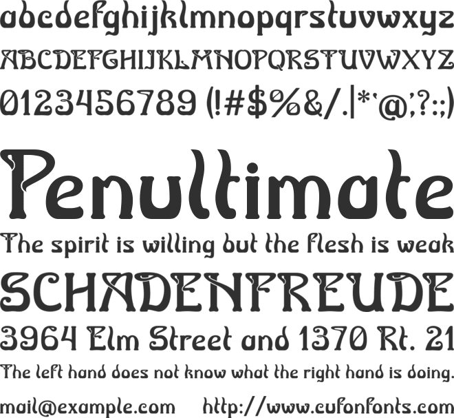 Victor Horta font preview