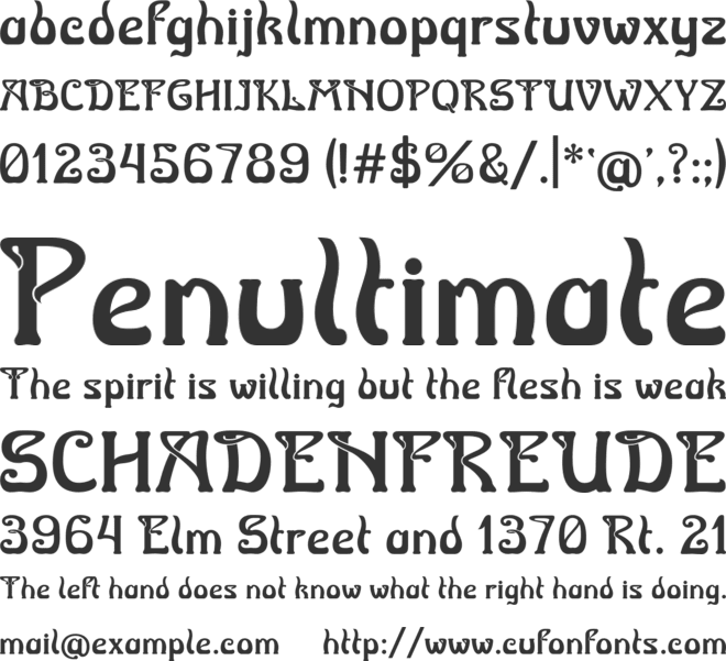 Victor Horta font preview