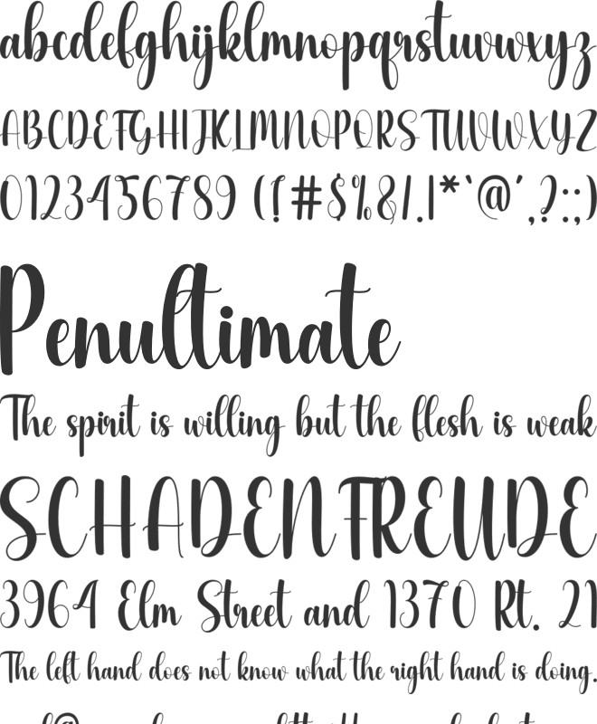 Drawing font preview
