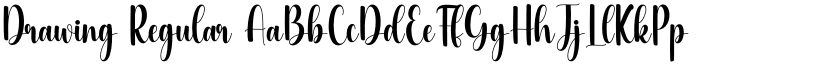 Drawing Regular font
