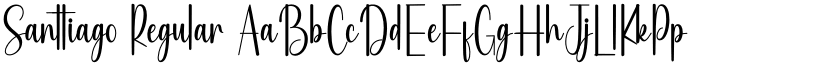 Santtiago Regular font