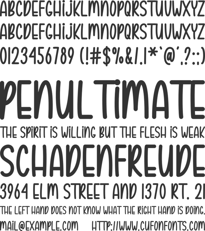 Popcorn font preview