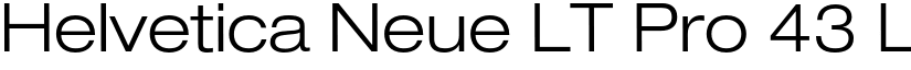 Helvetica Neue LT Pro 43 Light Extended font