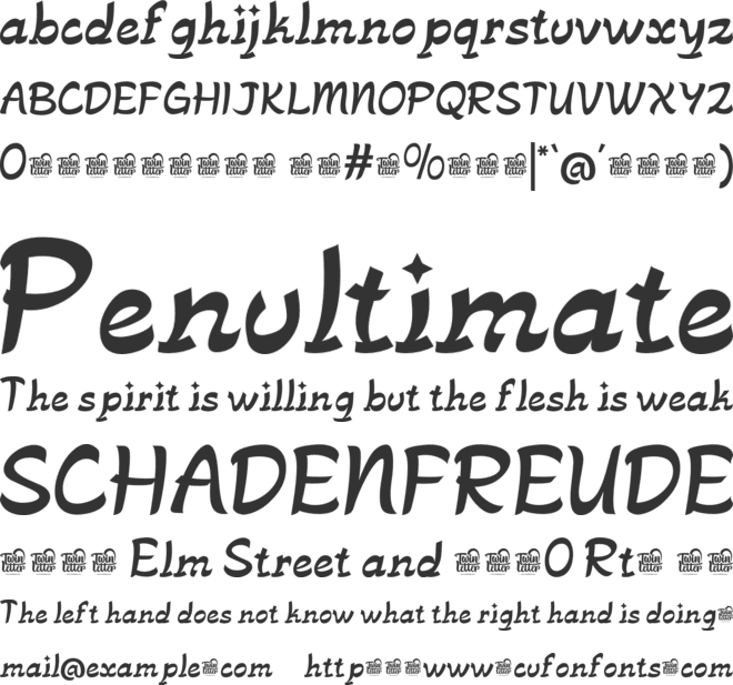 Hunosai Trial font preview