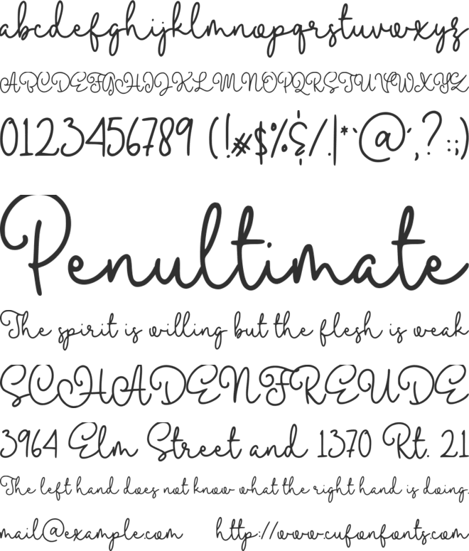 Baby Mayora Script font preview