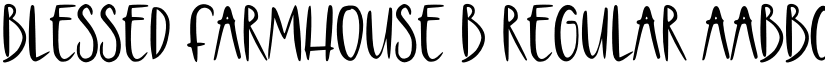 Blessed Farmhouse B Regular font