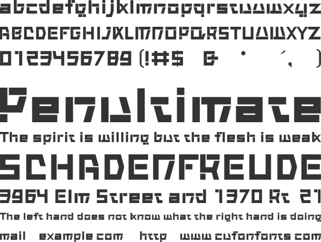 FF Ghost font preview