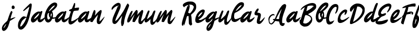 j Jabatan Umum Regular font