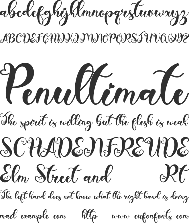 Bethy Valentine font preview
