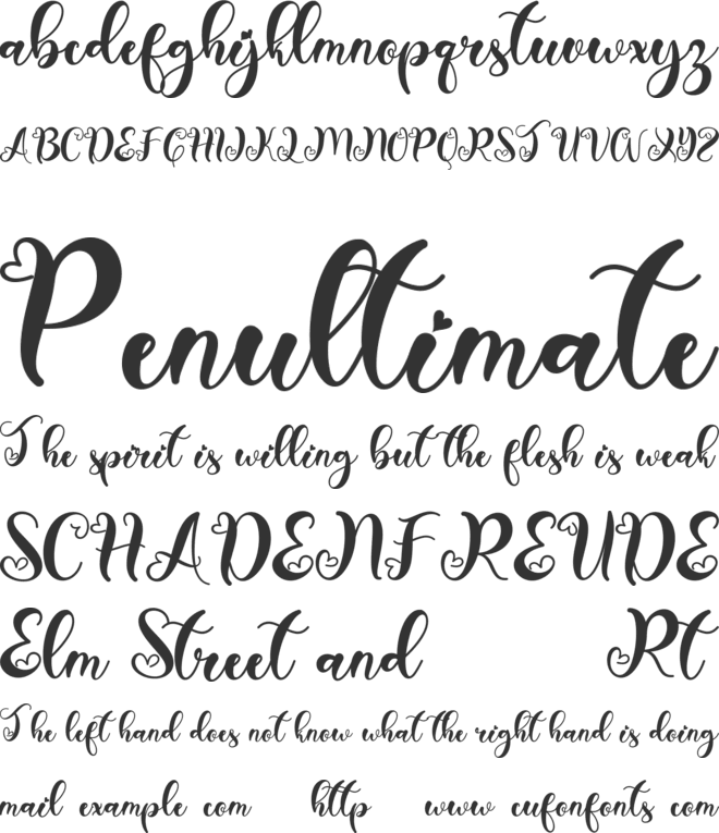Bethy Valentine font preview