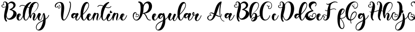 Bethy Valentine Regular font