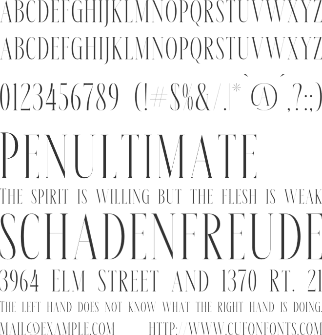 Meksron font preview