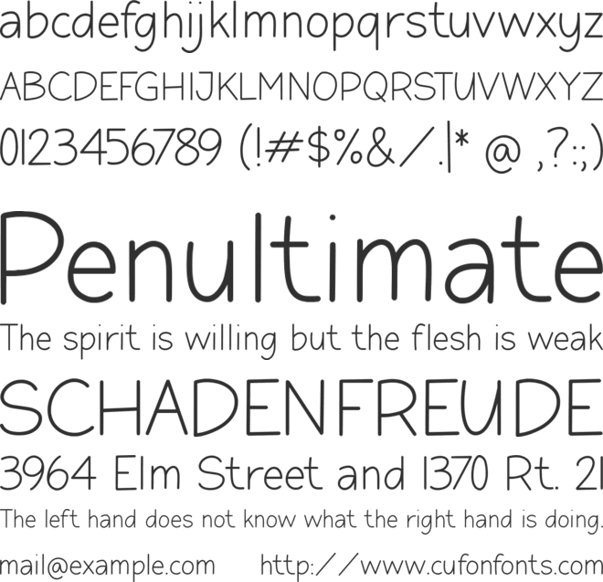 Domestic Pigeon font preview
