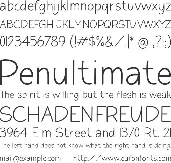 Domestic Pigeon font preview