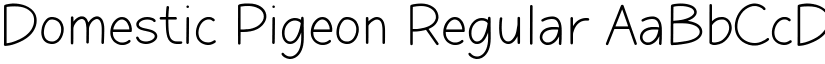 Domestic Pigeon Regular font