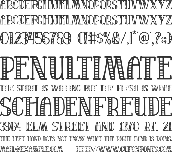 Quad Serif Line font preview