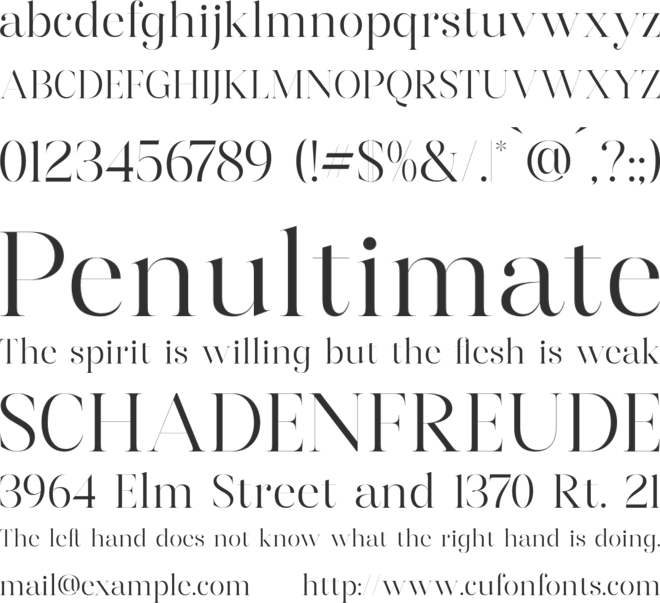Harfine font preview