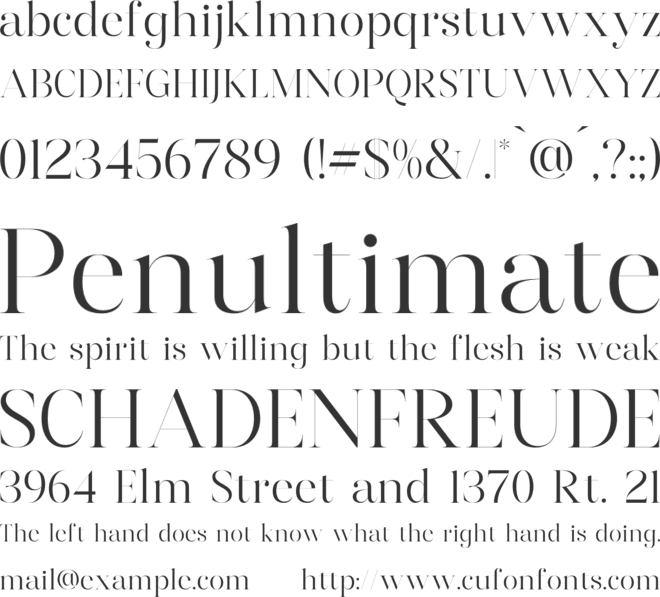 Harfine font preview