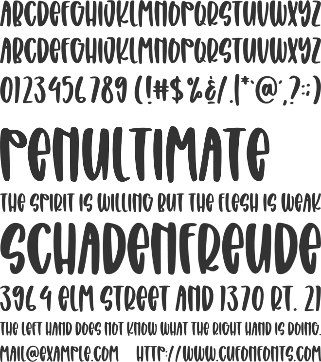 Mahogany Garden A font preview