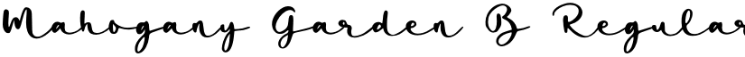Mahogany Garden B Regular font