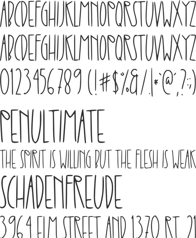 Up To You font preview