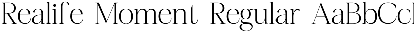 Realife Moment Regular font