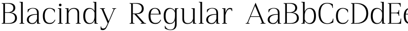 Blacindy Regular font
