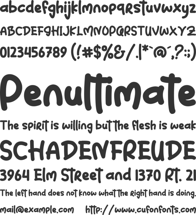 Shifa Rame font preview