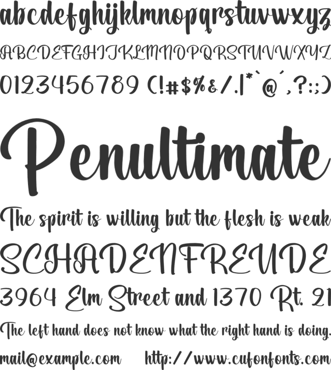 Belyttna Questin font preview