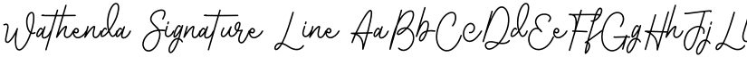 Wathenda Signature Line font