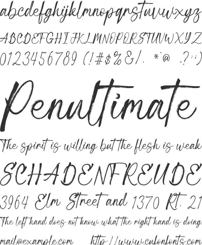 Right font preview