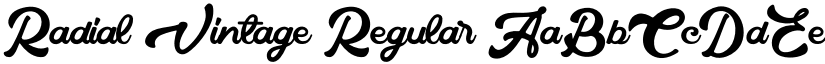Radial Vintage Regular font
