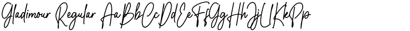 Gladimour Regular font