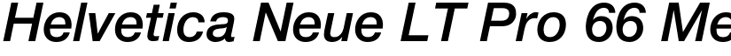 Helvetica Neue LT Pro 66 Medium Italic font