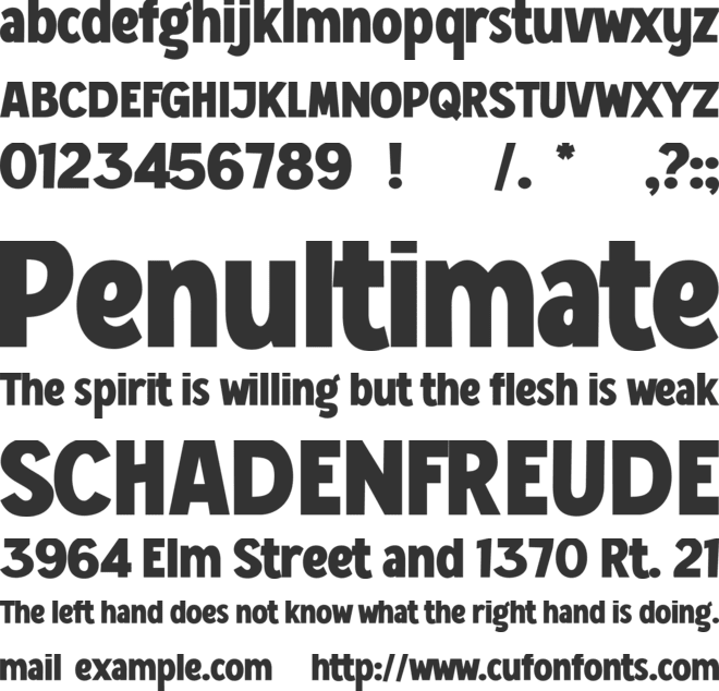 Gayo Land font preview