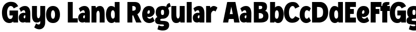Gayo Land Regular font