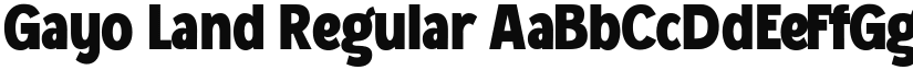 Gayo Land - Sans Serif Display Bold Font font download