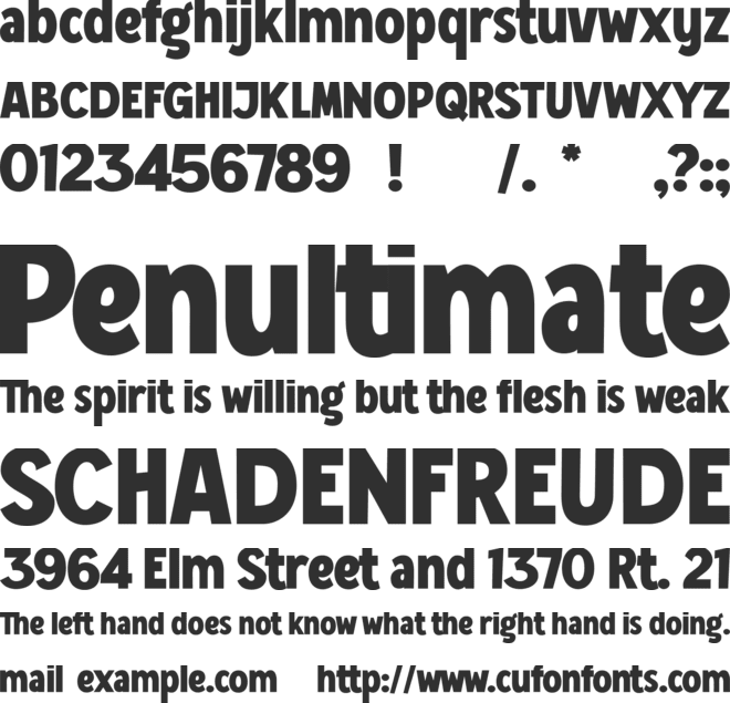 Gayo Land - Sans Serif Display Bold Font font preview