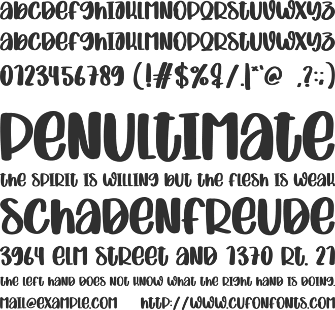 Winter Display font preview