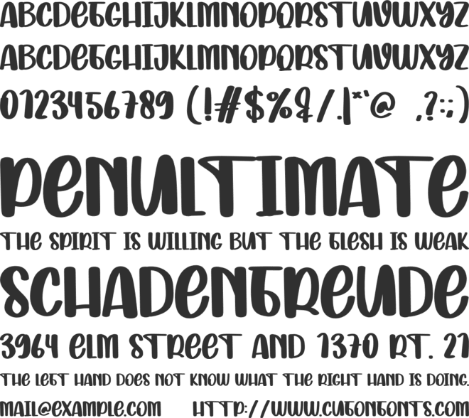 Snow Holiday font preview