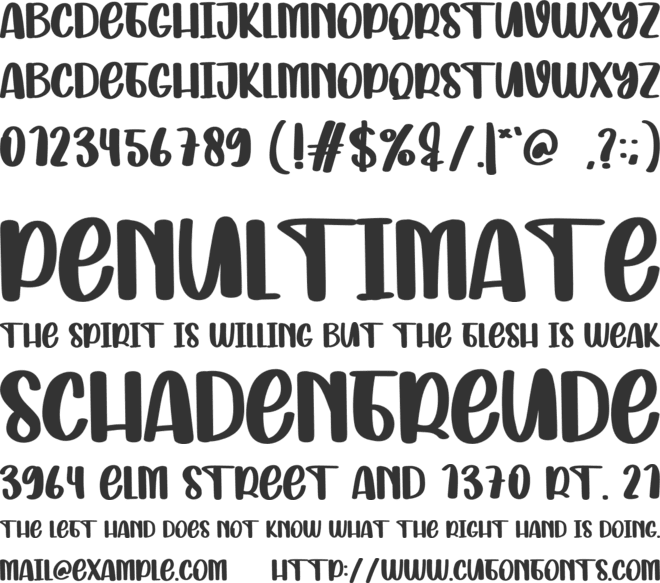 Snow Holiday font preview