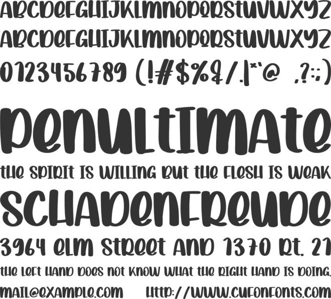 Playing Snow font preview