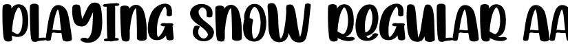 Playing Snow Regular font