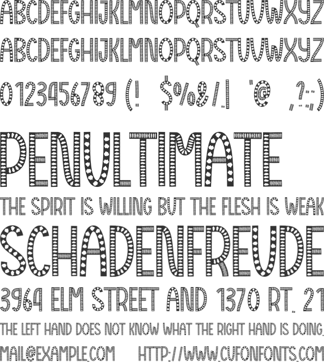 Christmas Cloud font preview